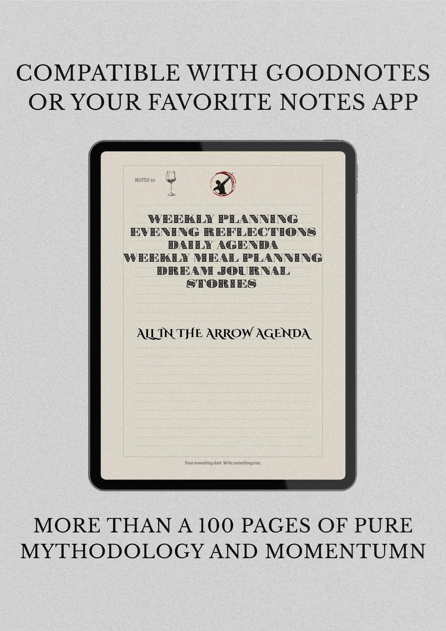 THE ARROW AGENDA: 30 Day Digital Planner