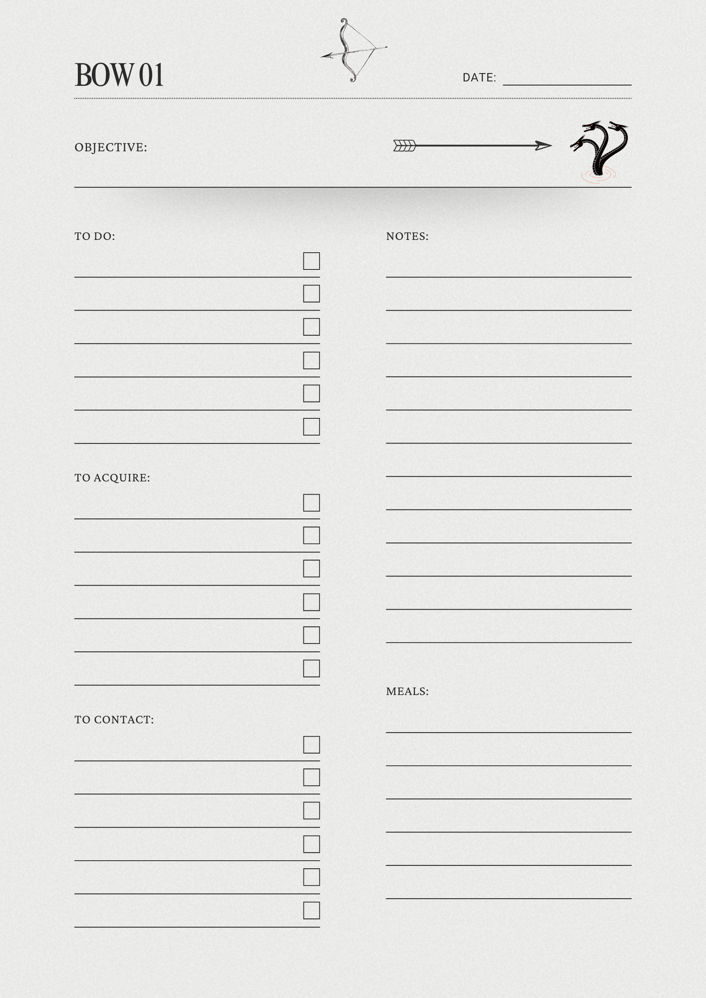 THE ARROW AGENDA: 30 Day Digital Planner