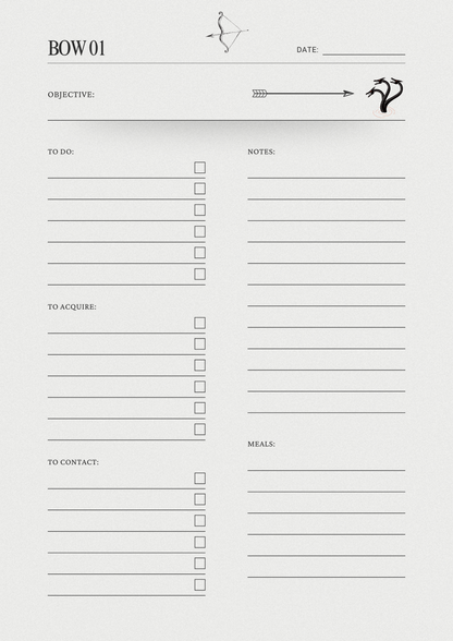 THE ARROW AGENDA: 30 Day Digital Planner