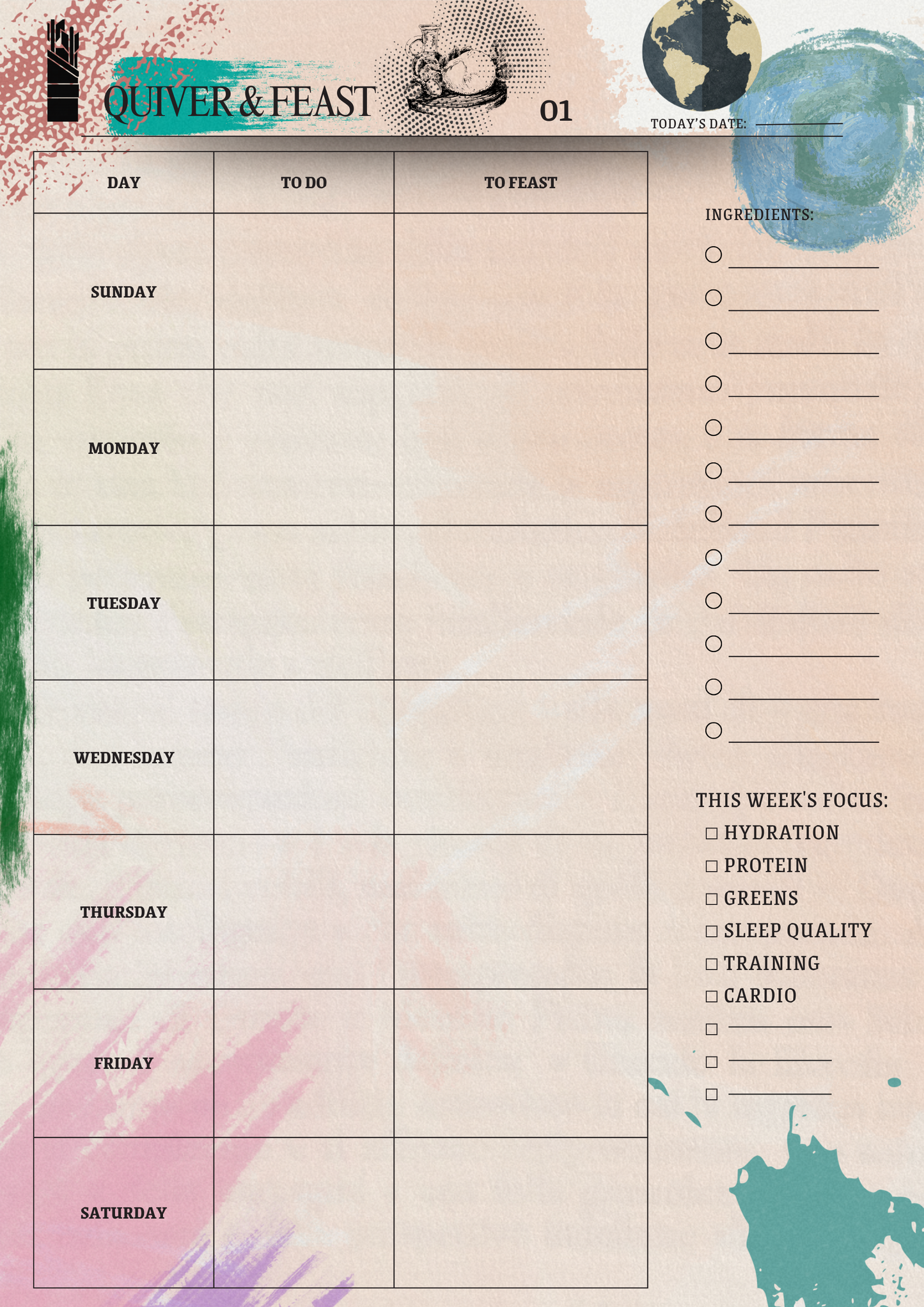 THE ARROW AGENDA: 30 Day Digital Planner
